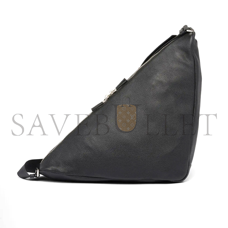 Pra*a large leather triangle bag 2vy007 01 (58*27*22cm)